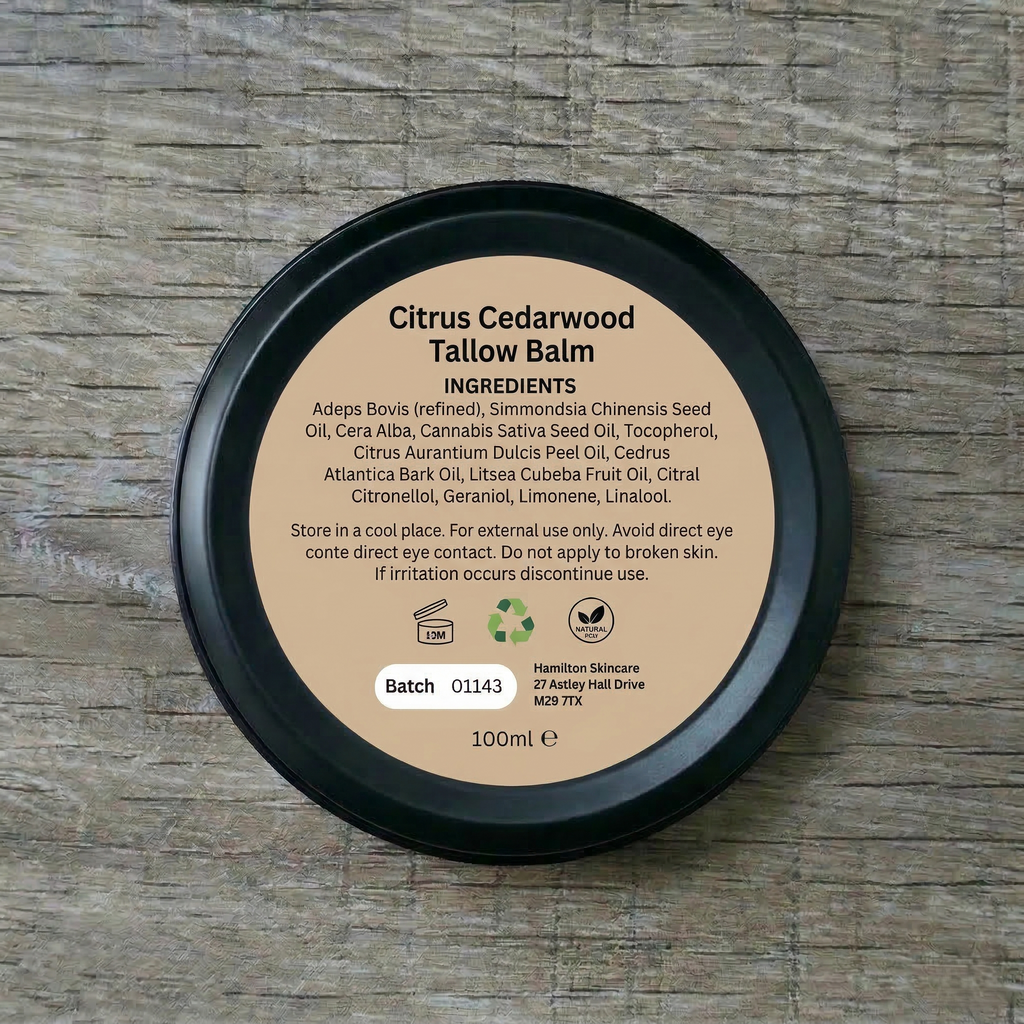 Citrus Cedarwood Tallow Balm
